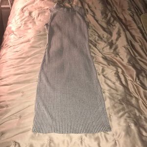 Grey mock neck dress